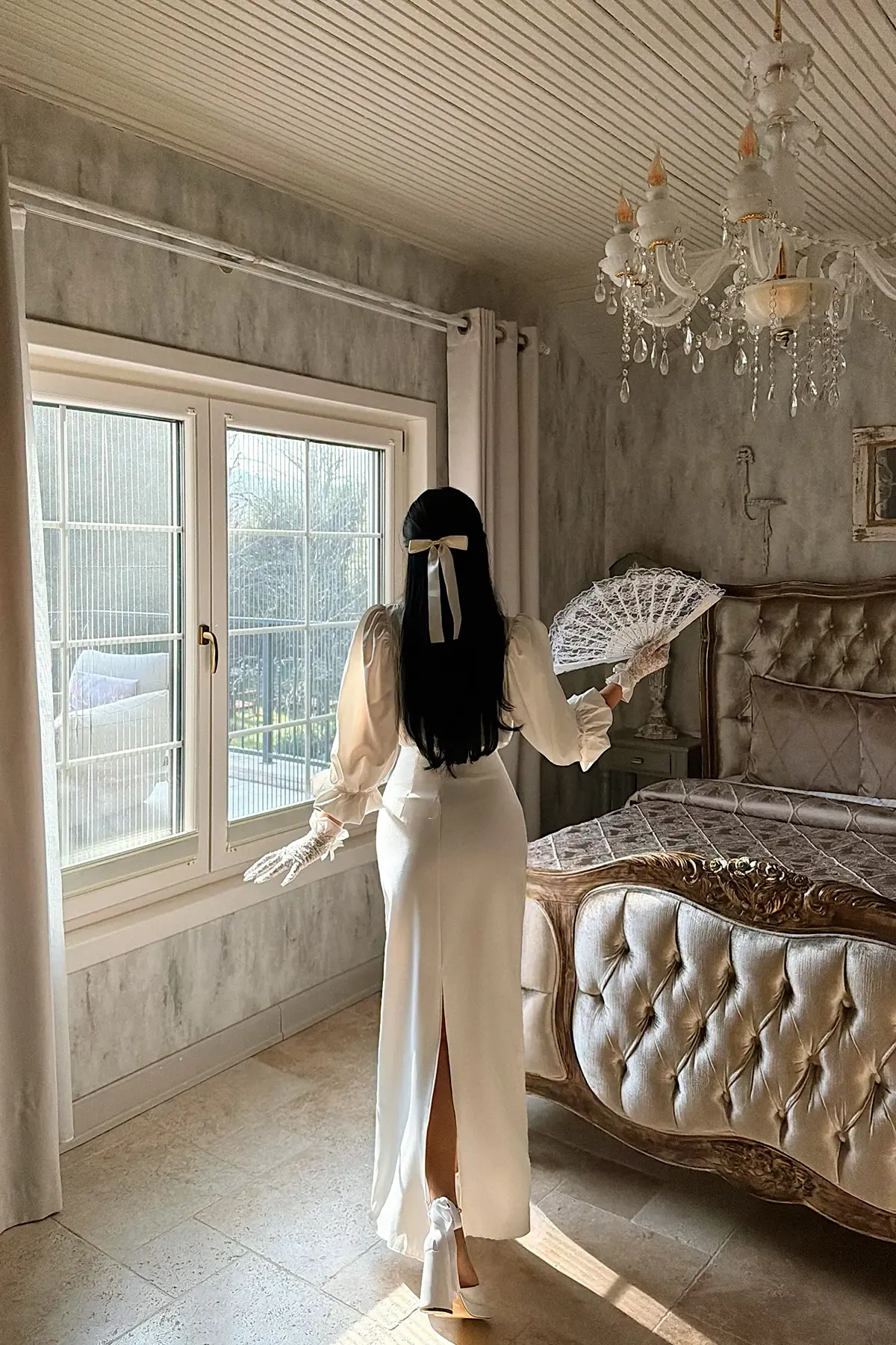 Suknia ROMANCE COQUETTE – Turecki Kunszt & Estetyka Vintage - obrazek 4