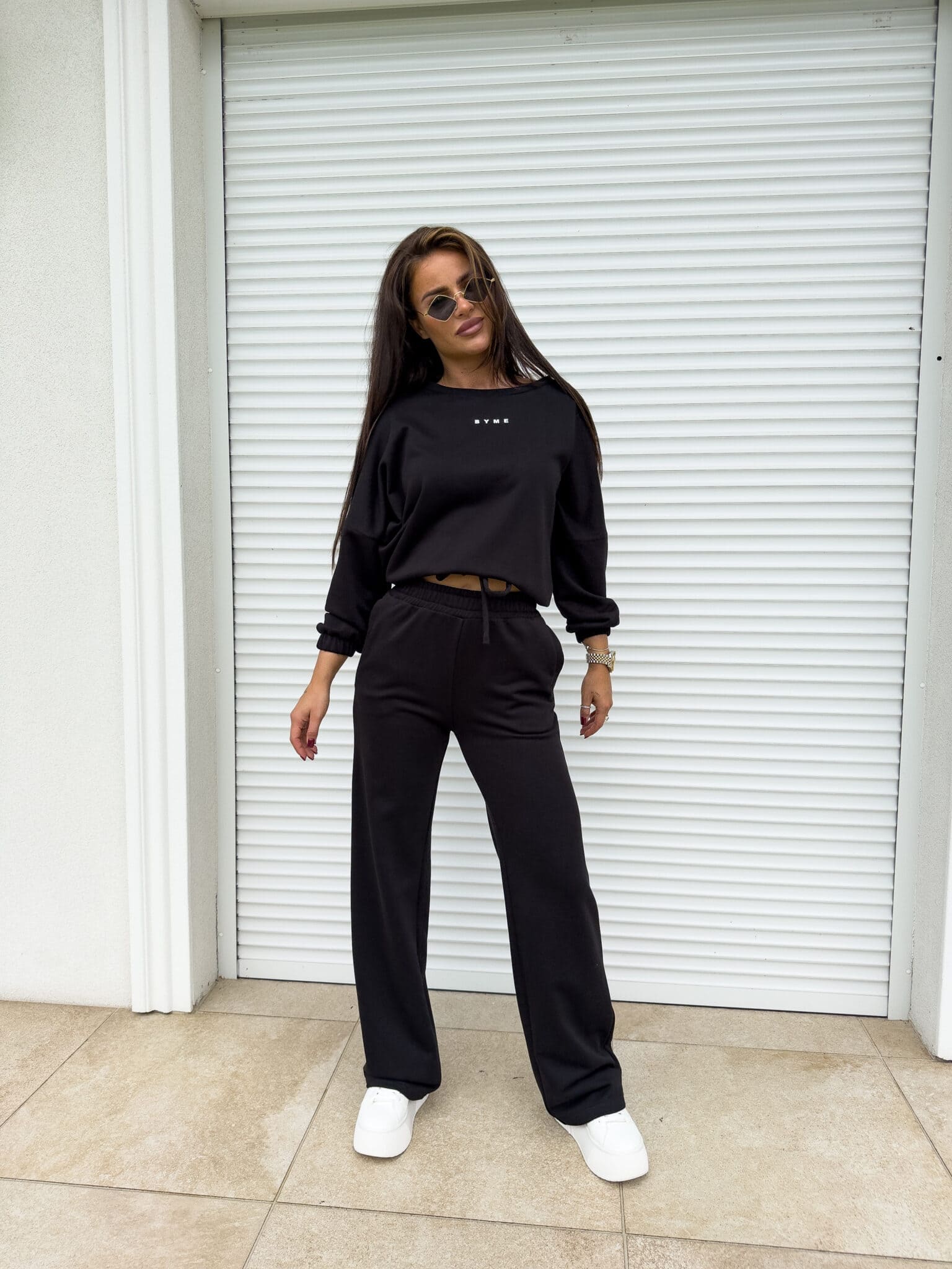 Komplet Dresowy CHILL & GLAM Black – 100% Bawełna by Me - obrazek 3