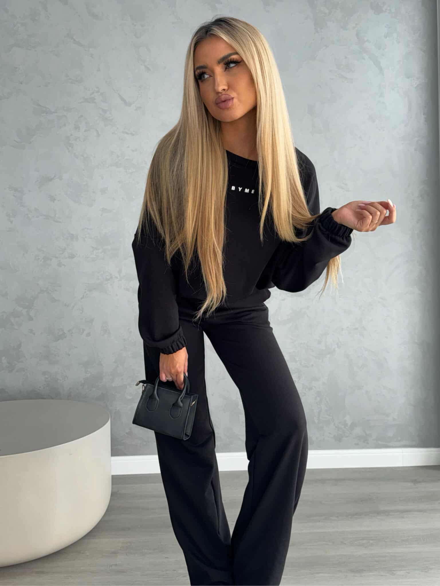 Komplet Dresowy CHILL & GLAM Black – 100% Bawełna by Me - obrazek 5