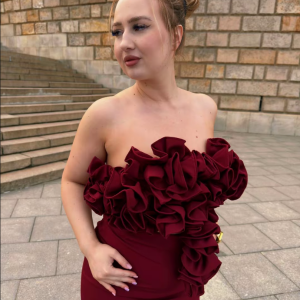 Komplet ROSA 3D Burgundy – Selektywna Linia Premium