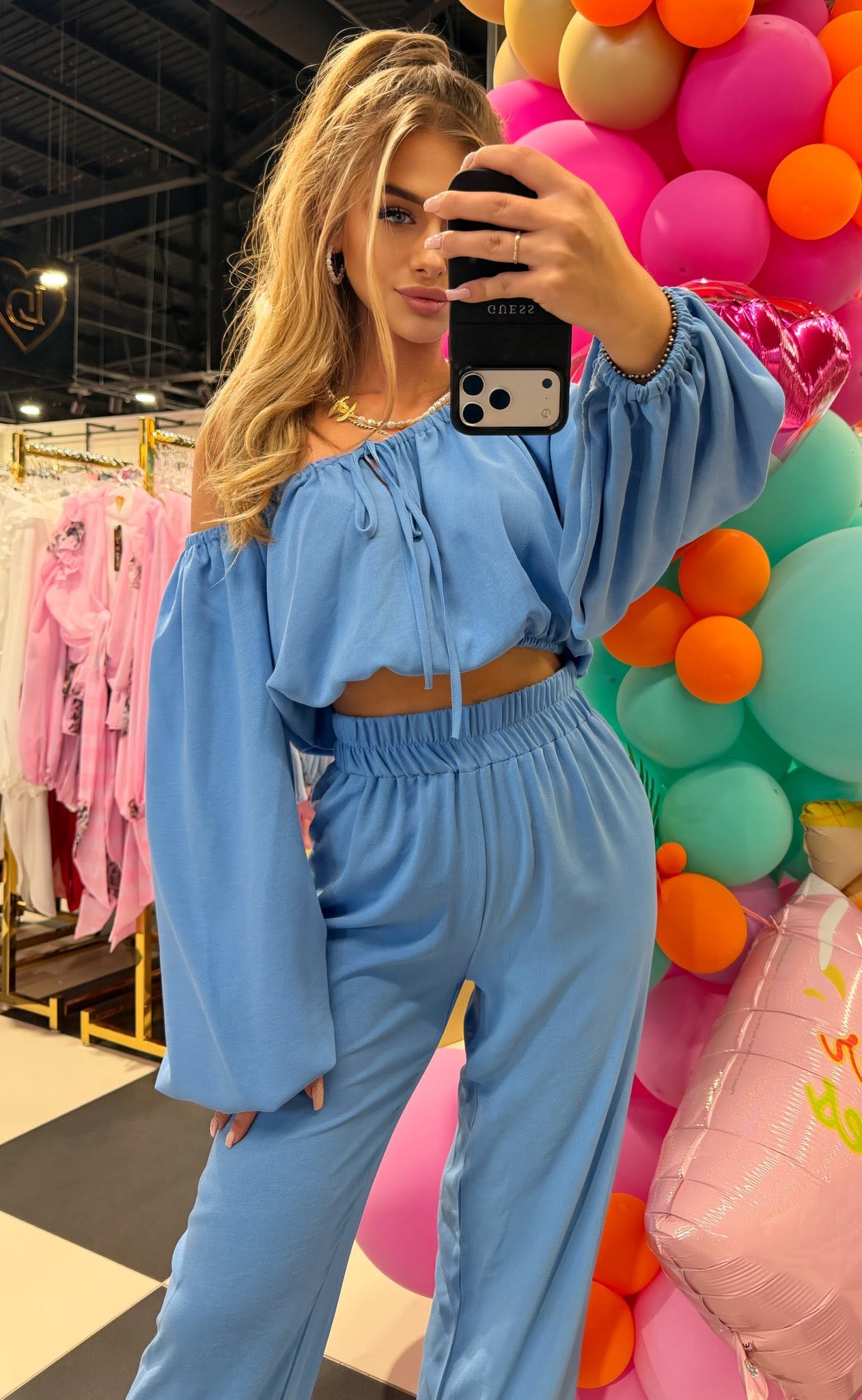 Wiskozowy Komplet Dwuczęściowy Sky Casual – La Diva